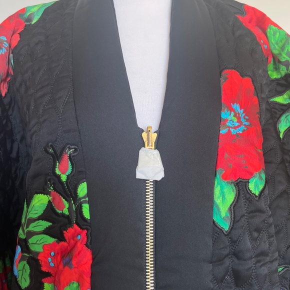 NWT KENZO x H&M Short Coat REVERSIBLE SILK KIMONO Quilted Bomber Jacket Medium - Picture 10 of 16